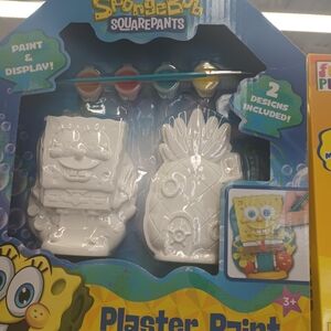 SpongeBob SquarePants Plaster Paint Kit with Yellow and Blue